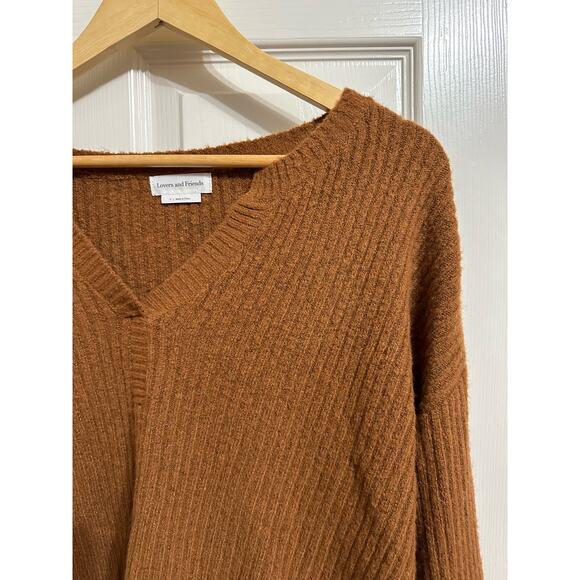 Lovers and Friends Iggy‎ camel cropped sweater size Small $168 - Picture 3 of 6